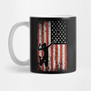 USA FLag Volleyball Player Mug